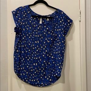 Joie Animal Print Silk Tee M